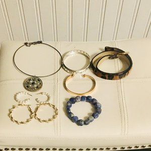 Eclectic Jewelry Set - NC Mountain stones/Pieces used - Handmade on some